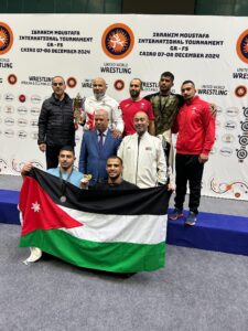 منتخب المصارعة في بطولة إبراهيم مصطفى في القاهرة