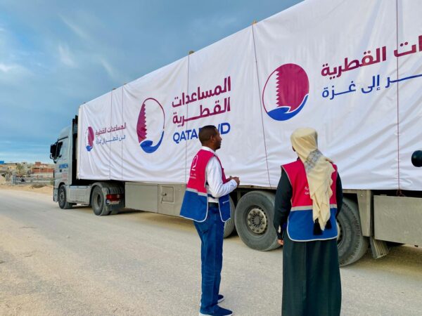 شمال غزة يستقبل أول دفعة مساعدات قطرية