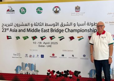 رئيس الاتحاد الأردني للبريدج يتابع منافسات بطولة آسيا والشرق الاوسط المنعقدة في دبي