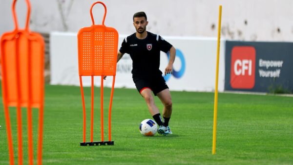 المنتخب الأولمبي يتدرب على ملعب السلط