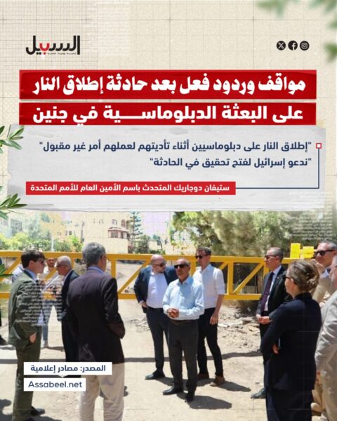 مواقف وردود فعل بعد حادثة إطلاق النار على البعثة الدبلوماسية في جنين