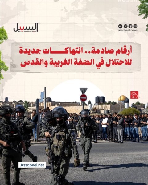 أرقام صادمة.. انتهاكات جديدة للاحتلال في الضفة الغربية والقدس