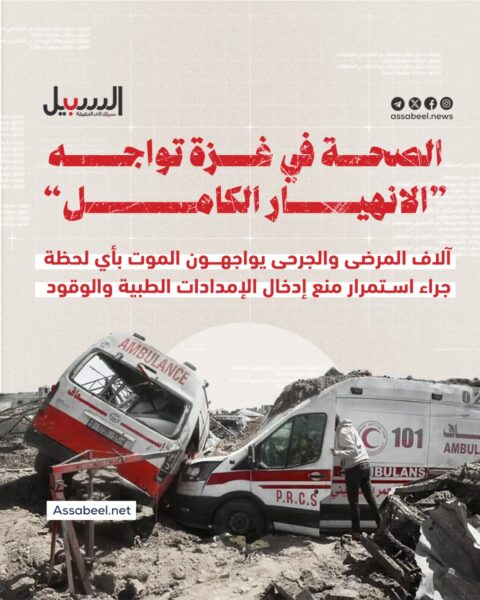 الصحة في غزة تواجه “الانهيار الكامل”
