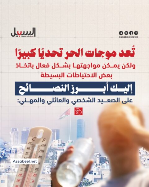 نصائح مهمة يمكنك اتباعها خلال موجة الحر لتجنب الأضرار