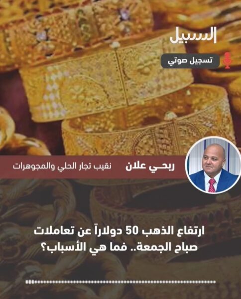 ارتفاع أسعار الذهب 50 دولارا عن تعاملات صباح الجمعة… ما هي الأسباب؟