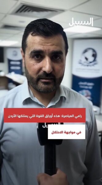 العياصرة: هذه أوراق القوة التي يمتلكها الأردن في مواجهة الاحتلال