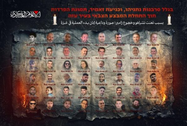 “47 رون أراد”.. “القسام” تنشر صورة “وداعية” لأسرى الاحتلال لديها