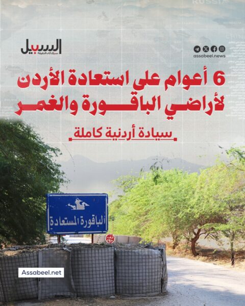 6 أعوام على استعادة الأردن لأراضي الباقورة والغمر… سيادة أردنية كاملة