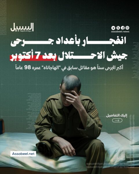 انفجار بأعداد جرحى جيش الاحتلال بعد 7 أكتوبر